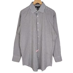 Saks Fifth Avenue Slim Fit Plaid Casual Button Down Front Shirt